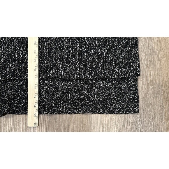 Athleta Gray Black Marled Wool Blend V Neck High Low Tunic Sweater L - Picture 6 of 12